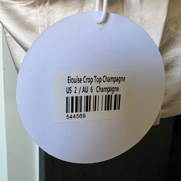 NWT PRINCESS POLLY US 2 OFF WHITE CORSET TOP WITH SATIN FRILLS AND PUFF SLEEVE - Picture 5 of 5